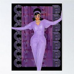 Cardi B Purple Poster