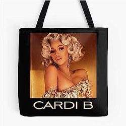 Cardi B Money Over Print Tote Bag
