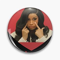 Cardi B Meme T-Shirt Pin