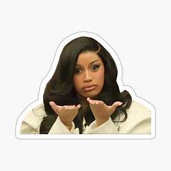 Cardi B Court Case Meme Sticker
