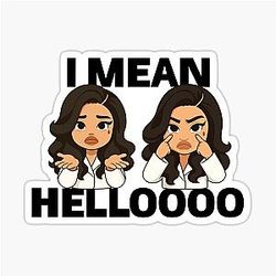 Cardi B short style - I mean hello - I call her fat Sticker
