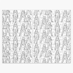 Minimal Cardi B Silhouettes Jigsaw Puzzle