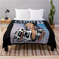 Art Cardi B Throw Blanket