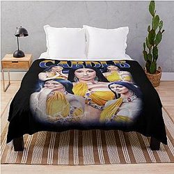 Art Cardi B Throw Blanket