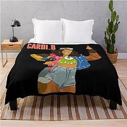 Art Cardi B Throw Blanket