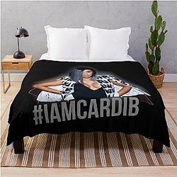 Art Cardi B Throw Blanket