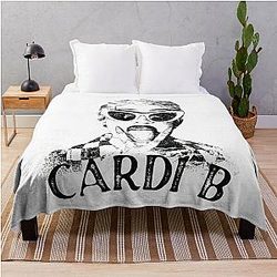 Art Cardi B Throw Blanket