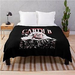Cardi B Am I A Drama Edgy Gothic Throw Blanket