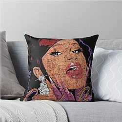 Cardi B 90s Throw Pillow
