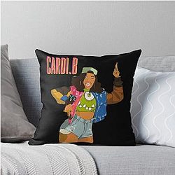 Art Cardi B Throw Pillow