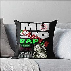 Art Cardi B Throw Pillow