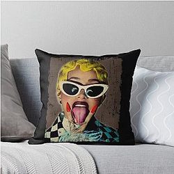 Art Cardi B Throw Pillow