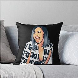 Art Cardi B Throw Pillow