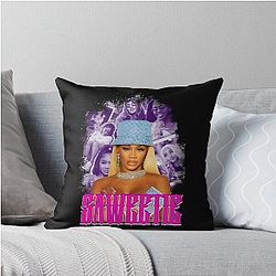 Art Cardi B Throw Pillow