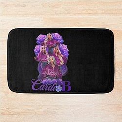 Vintage Style Hip Hop Queen Purple Rose Graphic Cardi Bath Mat