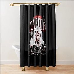 Cardi B Am I a Drama Edgy Gothic Shower Curtain