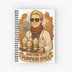 Doctor of Pumpkin Spice – Twilight Carlisle Cullen Fall Sticker Notebook