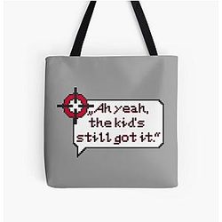 Resident Evil Carlos Oliveira Quote Pixel Art All Print Tote Bag