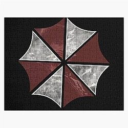 Carlos Oliveira Resident Evil 2 Umbrella Red Jigsaw Puzzle