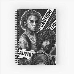 Jill Valentine and Carlos Oliveira in Charcoal Spiral Notebook
