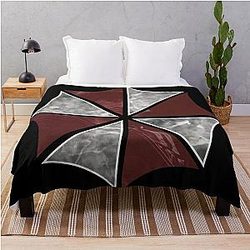 Carlos Oliveira Resident Evil 2 Umbrella Logo Red Blanket