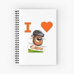 I Love Carlos Yard Squirrel Spiral Notebook