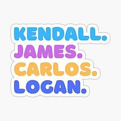 Kendall James Carlos Logan Sticker