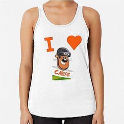 I Love Carlos Yard Squirrel Racerback Tank Top