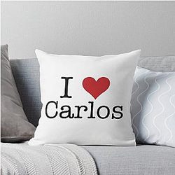I Heart Carlos Throw Pillow