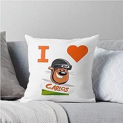 I Love Carlos Throw Pillow for Yard Squirrel