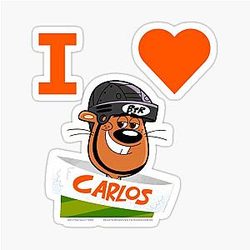 I Love Carlos Yard Squirrel Sticker