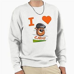 I Love Carlos Yard Squirrel Pullover Sweatshirt