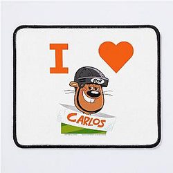 I Love Carlos Squirrel Mouse Pad