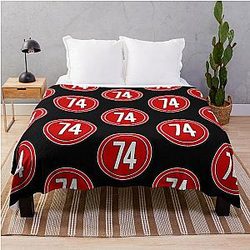 Jaccob Slavin Number 74 Jersey Carolina Hurricanes Throw Blanket