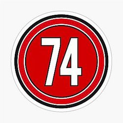 Jaccob Slavin Number 74 Jersey Carolina Hurricanes Sticker