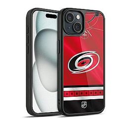 Head Case Designs Officially Licensed NHL Jersey Carolina Hurricanes Gel Armor Case Military Grade Drop Protection Compatible with Apple iPhone 15