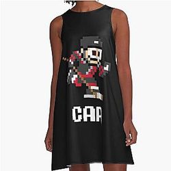 Carolina Hurricanes 8-bit Retro Pixel Art Videogame A-Line Dress