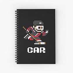 Carolina Hurricanes 8-bit Retro Pixel Art Videogame Player Spiral Notebook