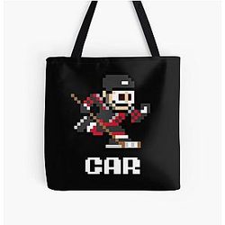 Carolina Hurricanes 8-bit Retro Pixel Art Videogame Player Tote Bag