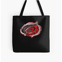 Carolina Hurricanes Poinsettias Classic All Over Print Tote Bag