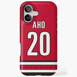 Carolina Hurricanes Sebastian Aho Alternate Jersey iPhone Tough Case