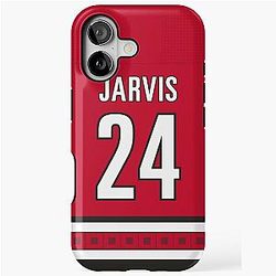 Carolina Hurricanes Seth Jarvis Alternate Jersey Tough Phone Case