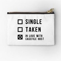 Single Taken Love with Casefile Host Dark Scoop Zipper Pouch