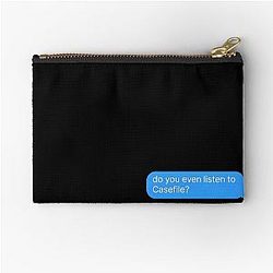 Casefile Podcast Fan Merch Zipper Pouch