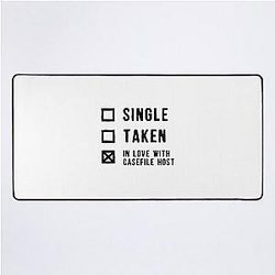 Single Taken In Love with Casefile Host (Dark) Scoop Desk Mat