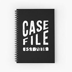 Casefile True Crime Podcast Spiral Notebook Est 2016