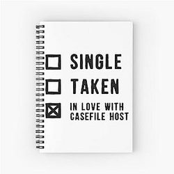 Single Taken In Love with Casefile Host Dark Scoop Notebook