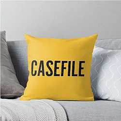 Casefile True Crime Podcast Dark Throw Pillow