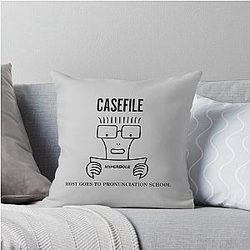 Casefile True Crime Tribute Dark Throw Pillow