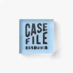 Casefile True Crime Podcast – EST 2016 Dark Acrylic Block